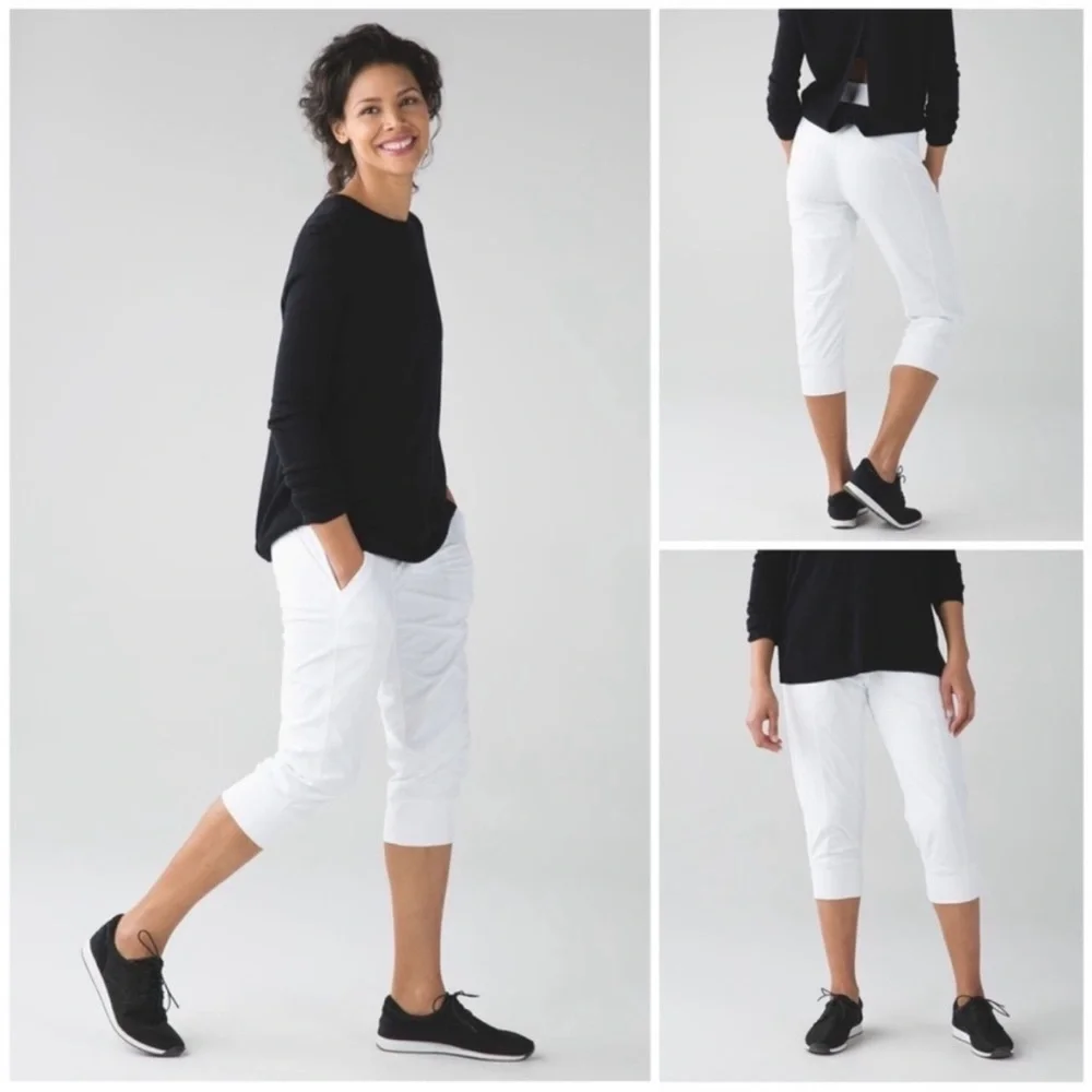 Lululemon In Flux Lined Crop White 2
